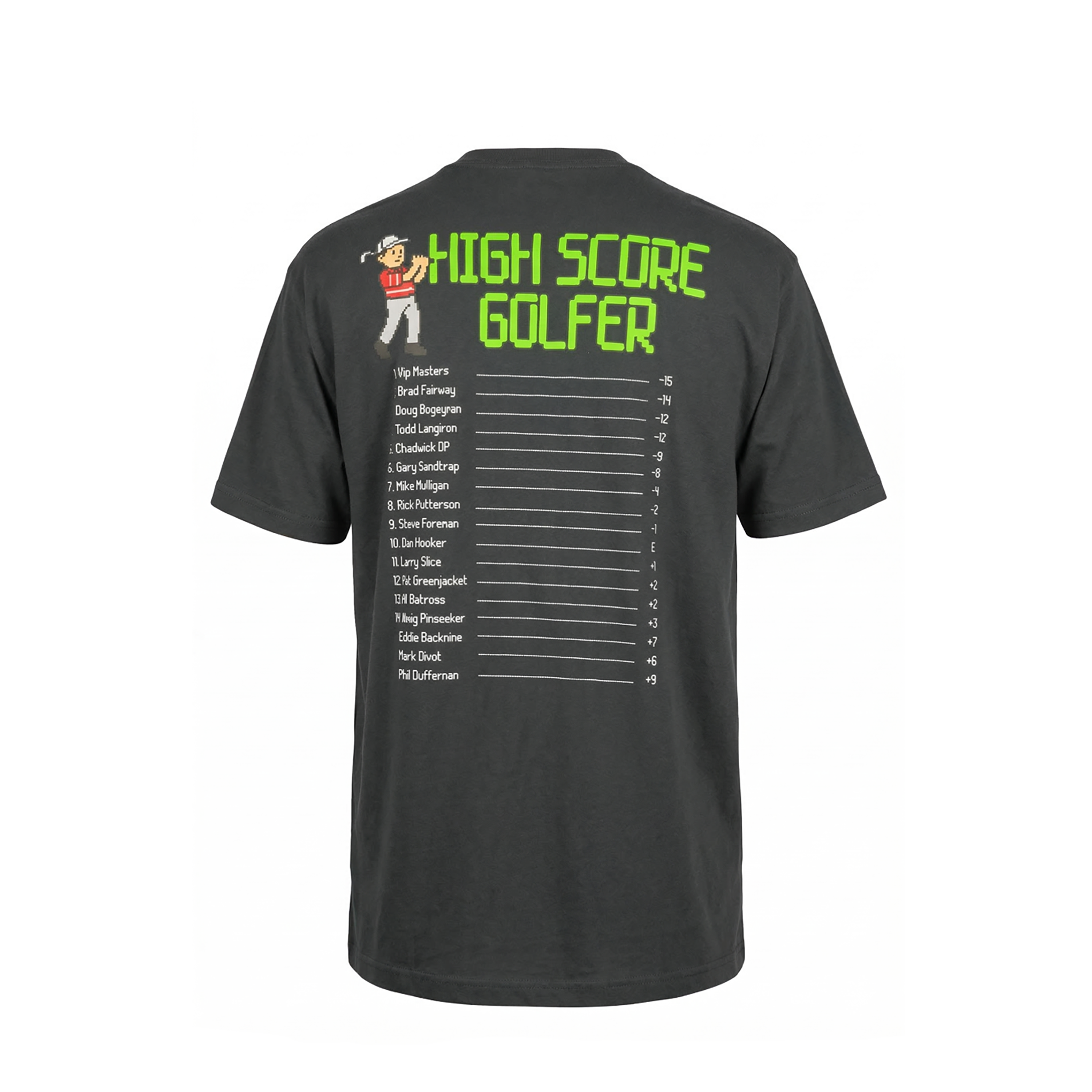 Paddock Golf High Score Golfer Tshirt Black Back