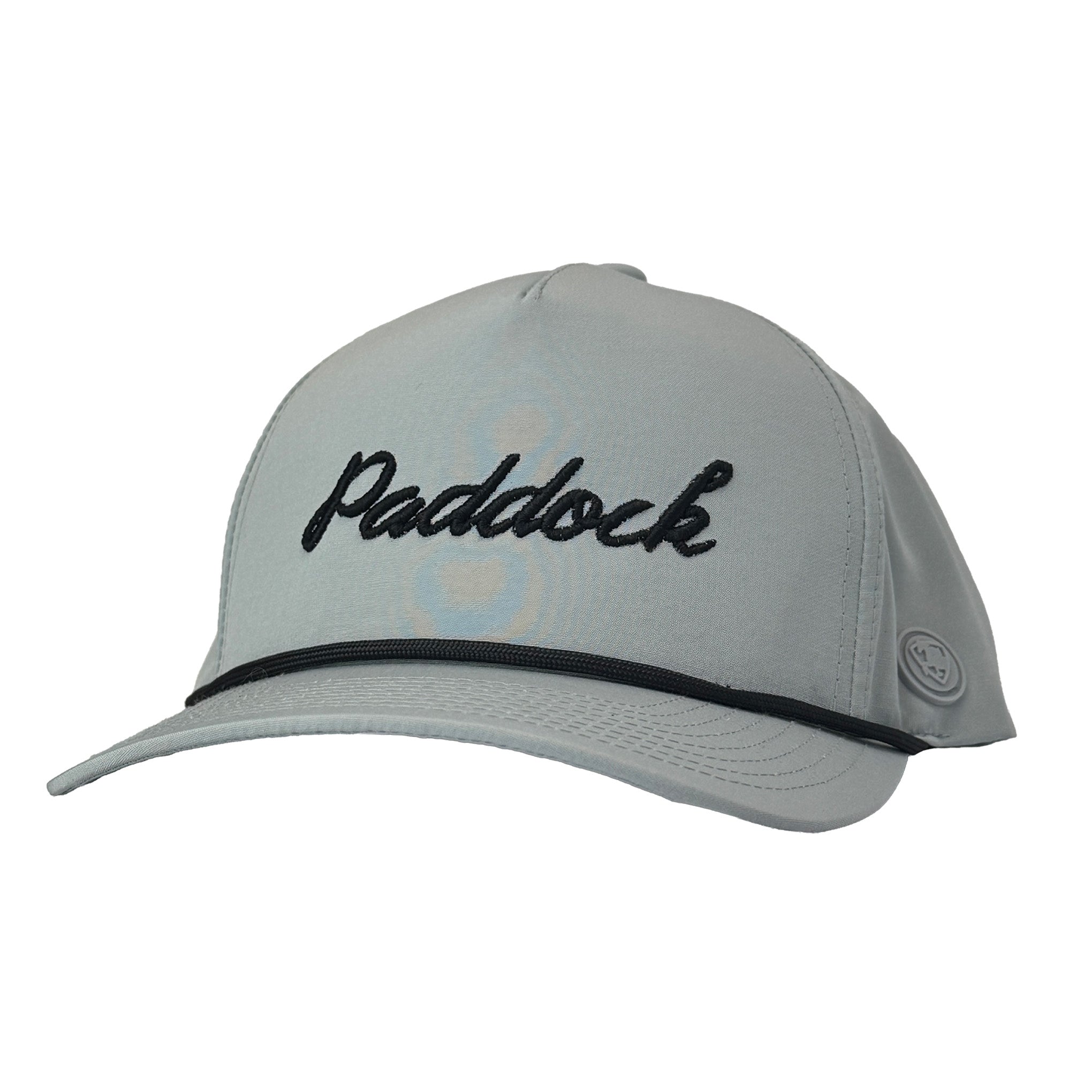 Paddock Golf Paddock Script Hat Gray Front