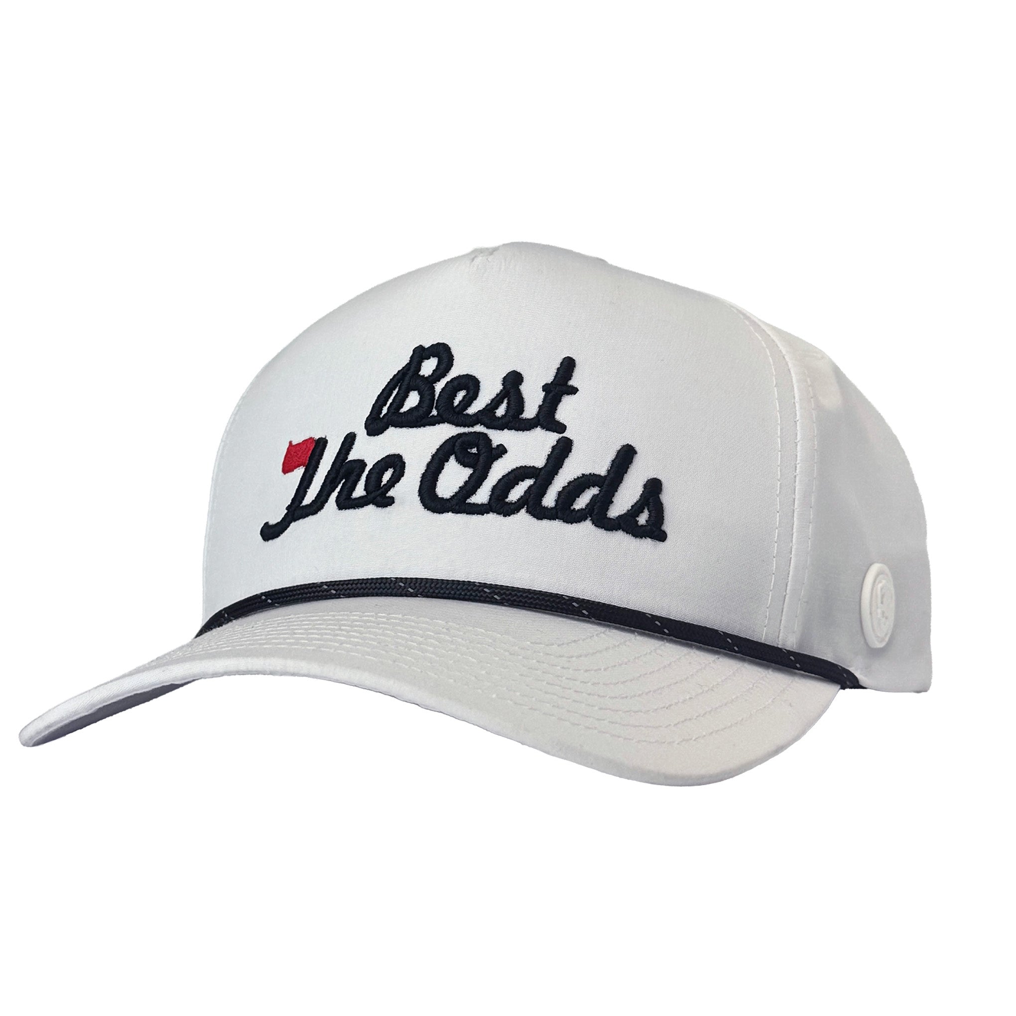 Paddock Golf Best The Odds Hat White Front