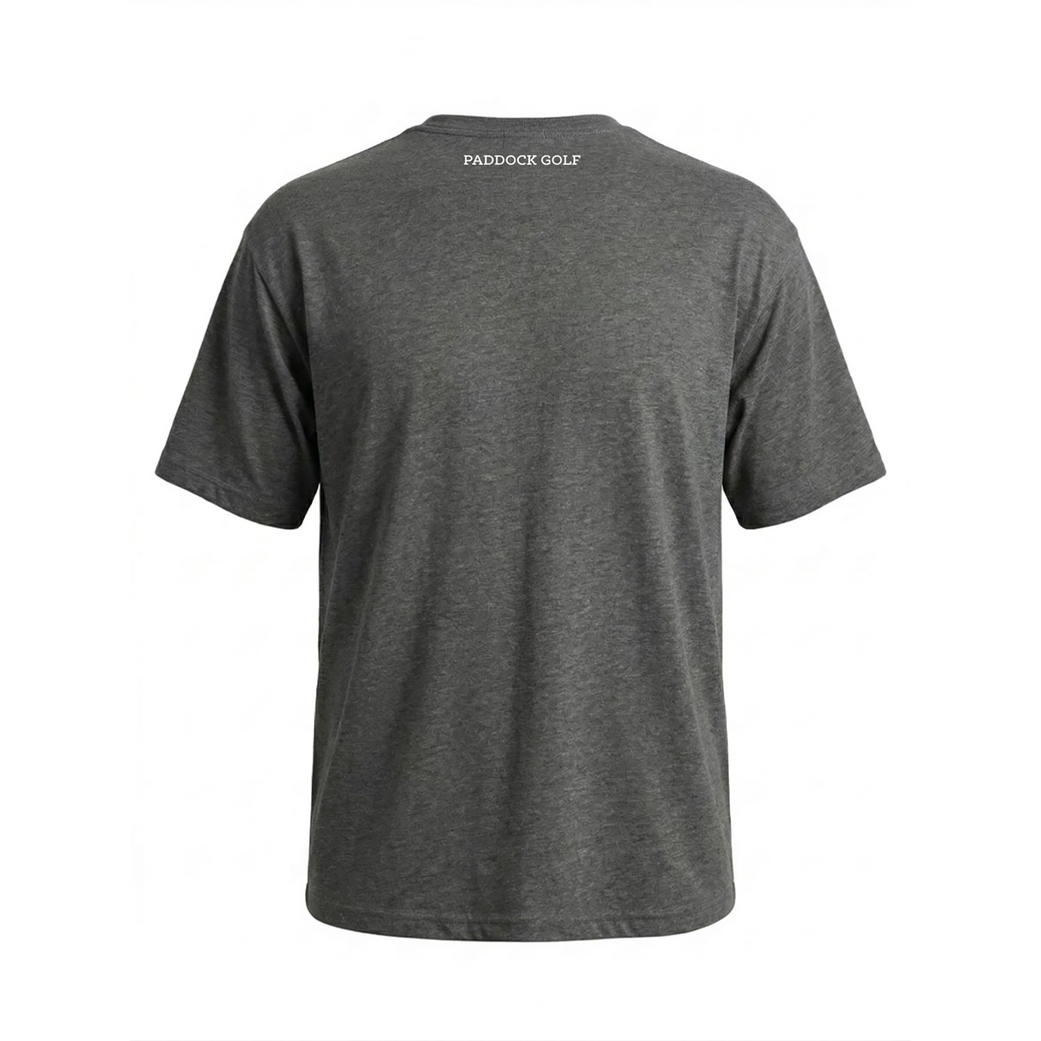 Paddock Golf Essential Short Sleeve Tshirt Charcoal Back