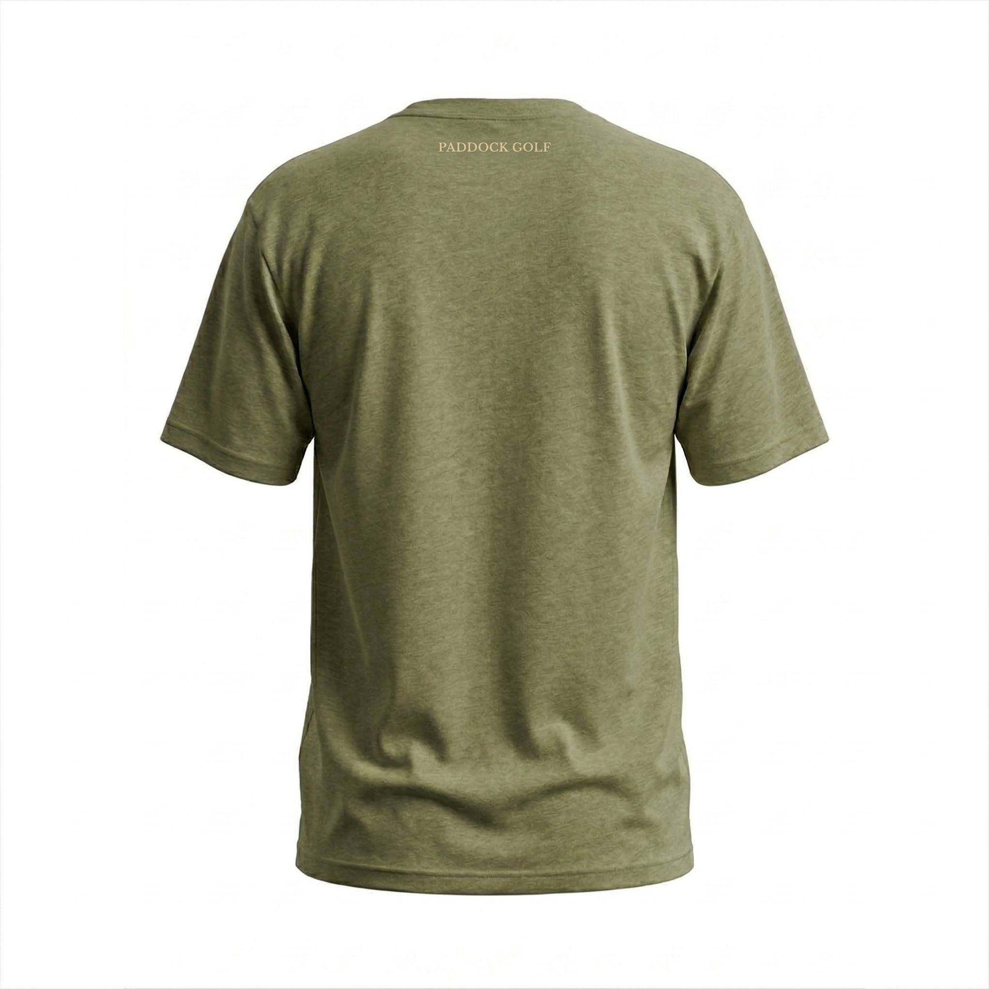Paddock Golf Essential Short Sleeve Tshirt Olive Back