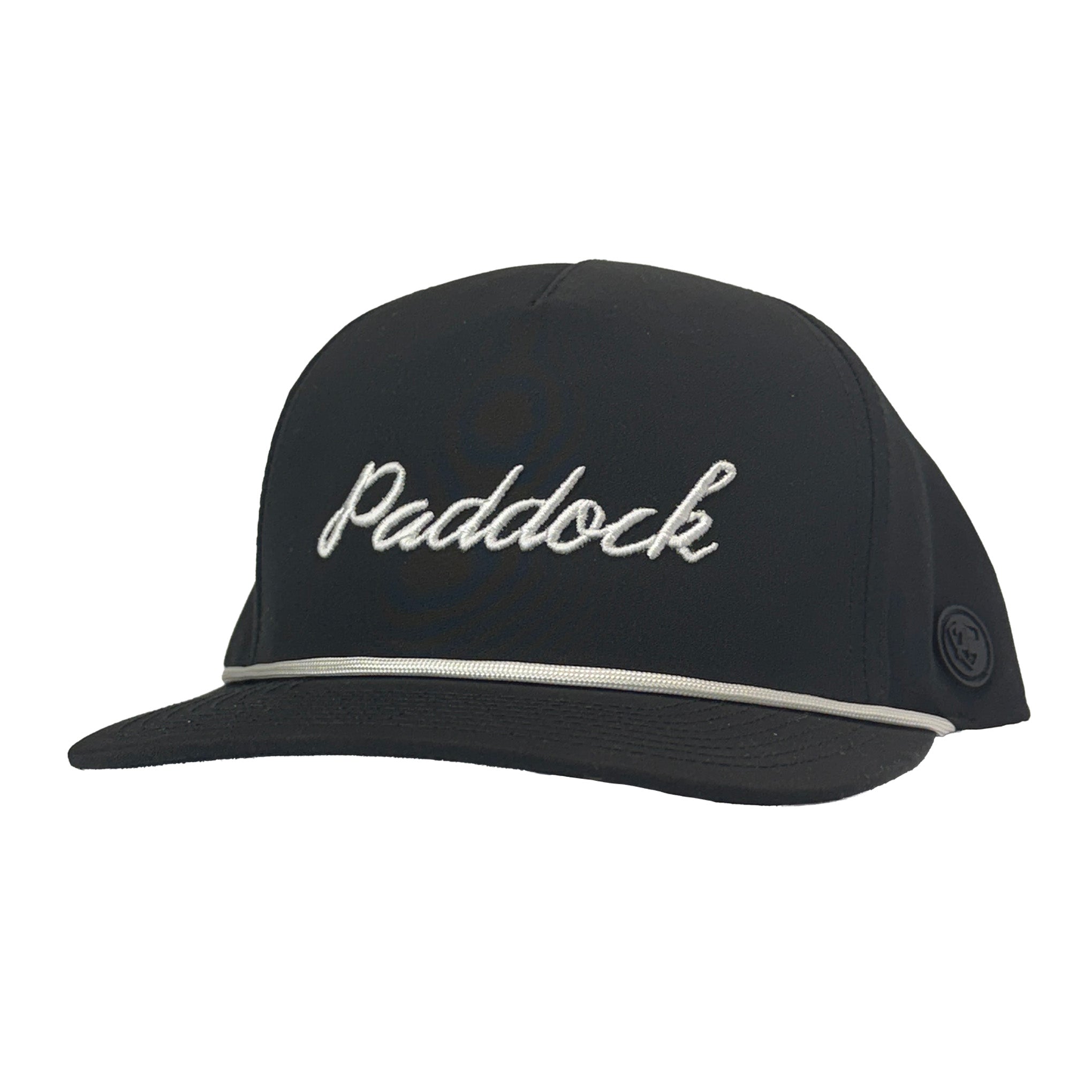 Paddock Golf Paddock Script Hat Black Front