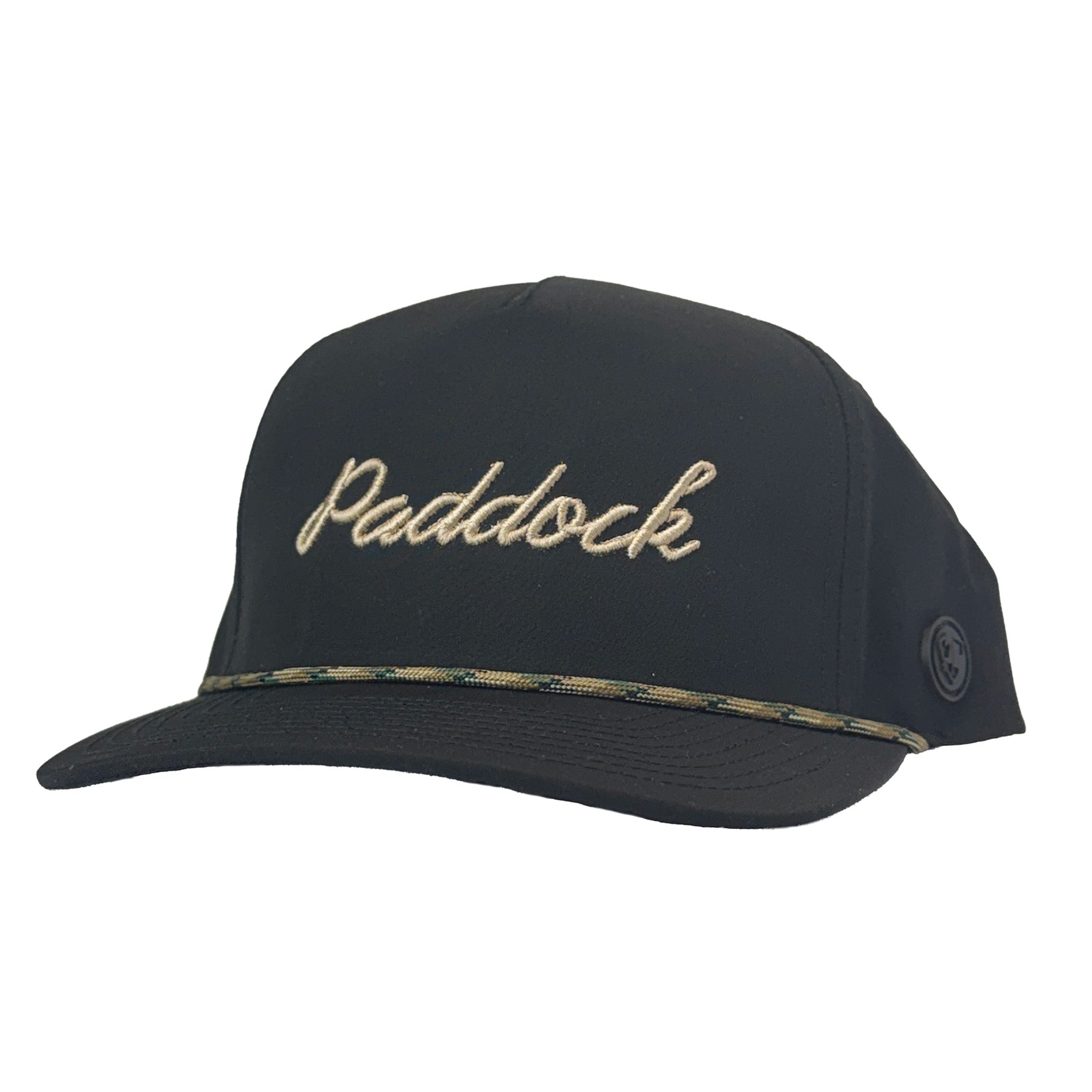 Paddock Golf Paddock Script Hat Camo Front