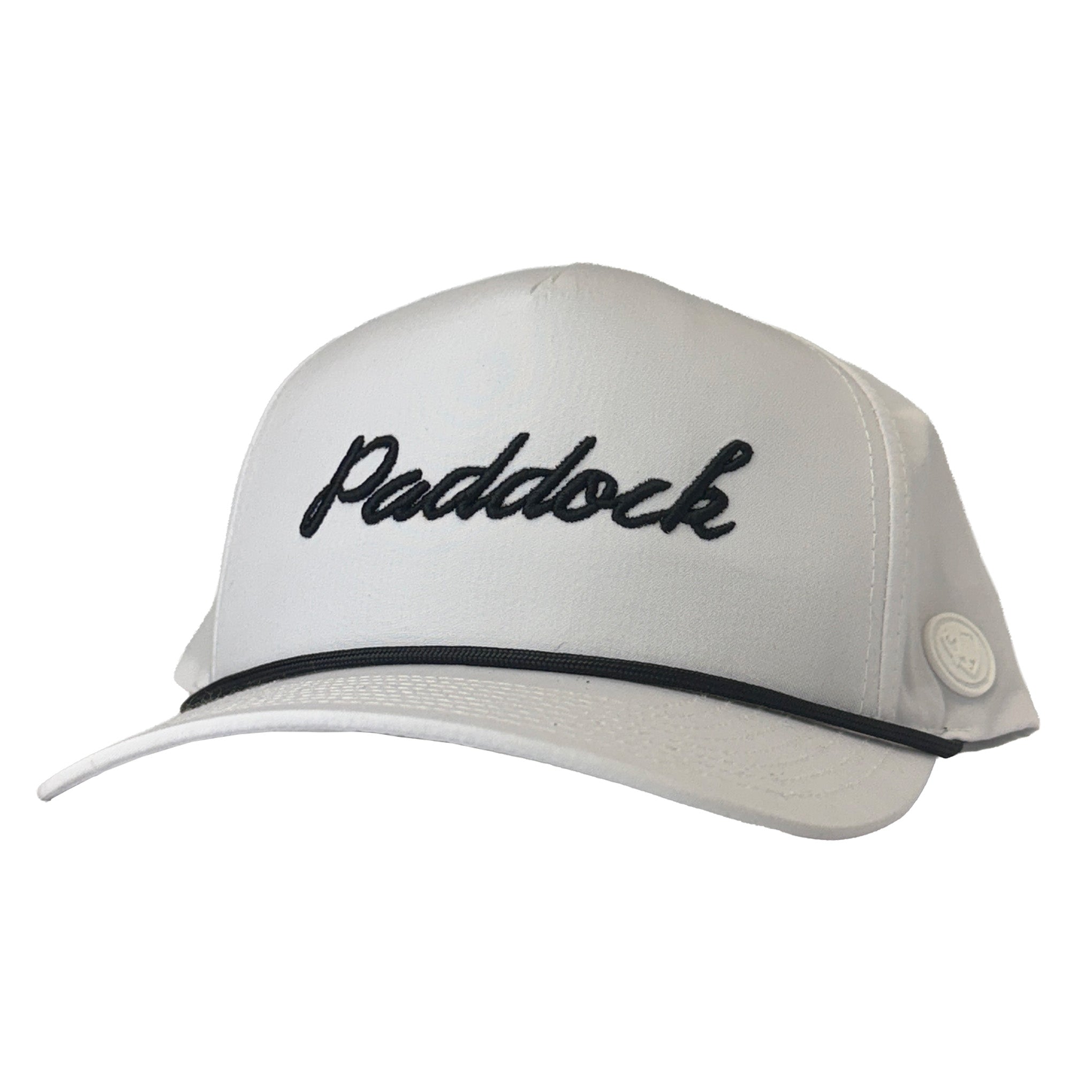 Paddock Golf Paddock Script Hat White Front