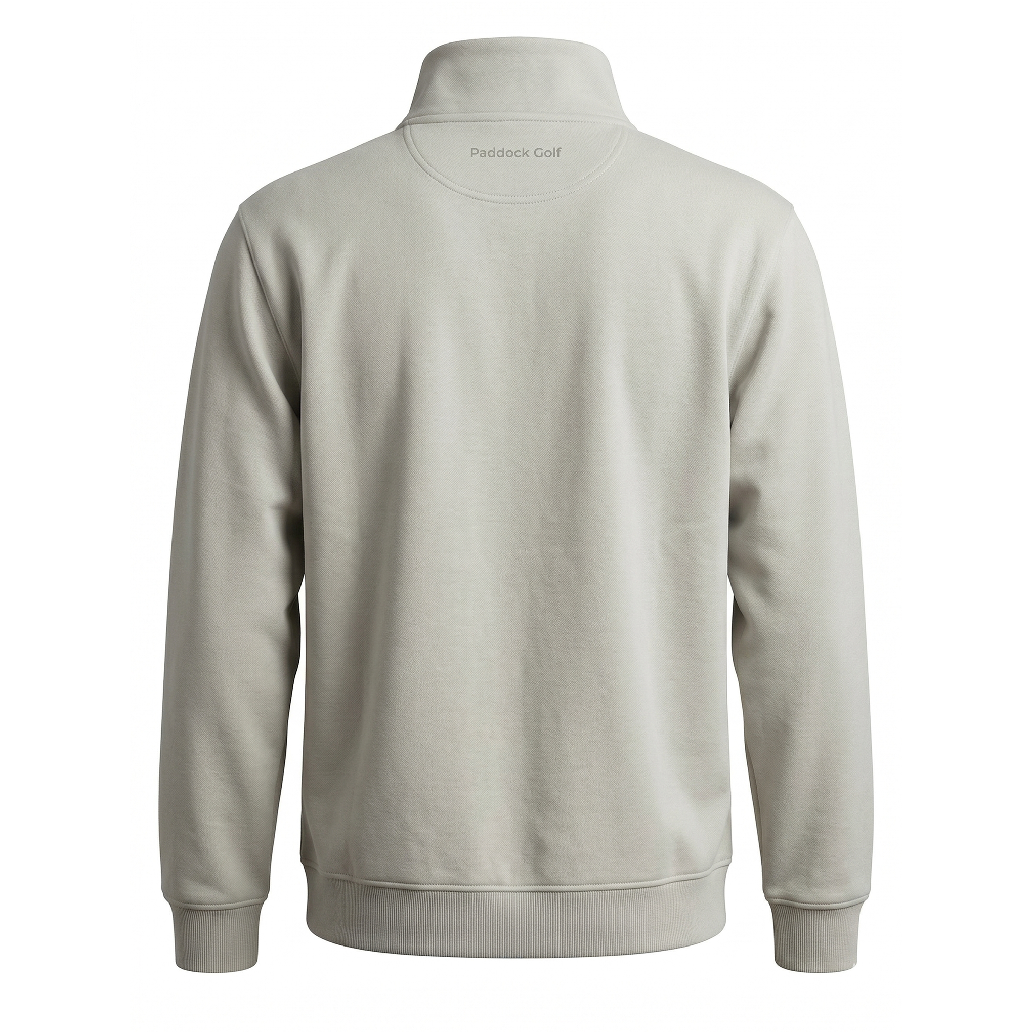 Paddock Golf Performance Quarter Zip Gray Back